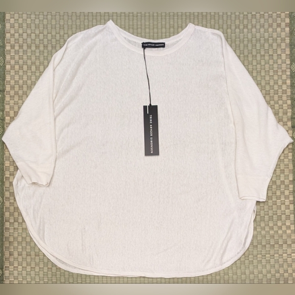 Trine Kryger Simonsen Nille Linen Tunic Off White Women's Size XS Made in Europe